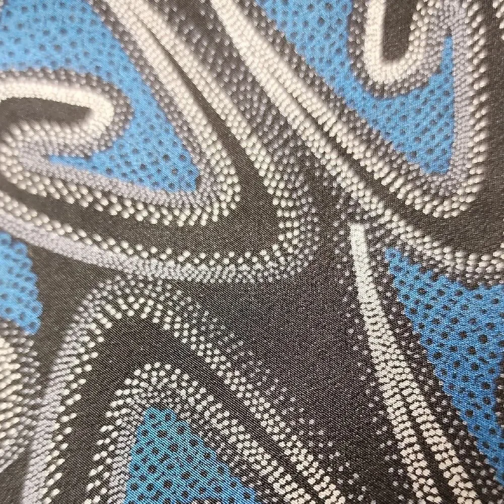 CARLO PALAZZI | Handmade Italian Silk Abstract Blue‎ Black Necktie